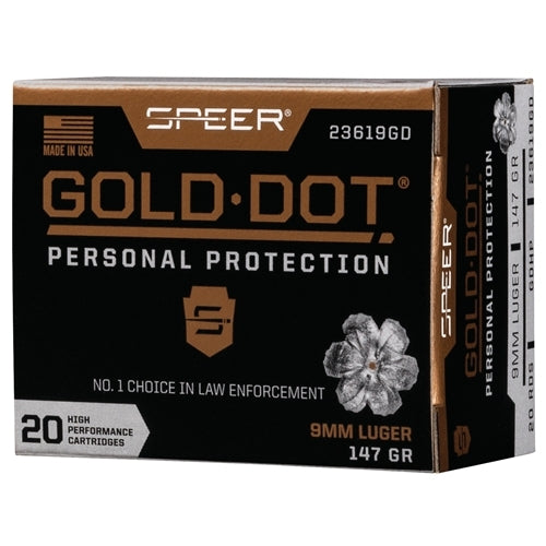 Speer Gold Dot 9mm Luger Ammunition – Trusted Personal Protection Performance