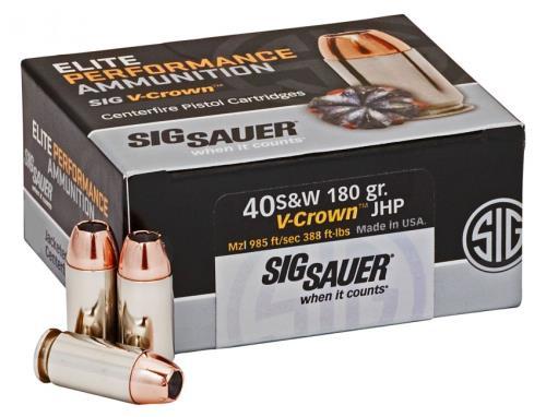 Sig Sauer E40SW250 V-Crown 40 S&W – Superior Performance Jacketed Hollow Point