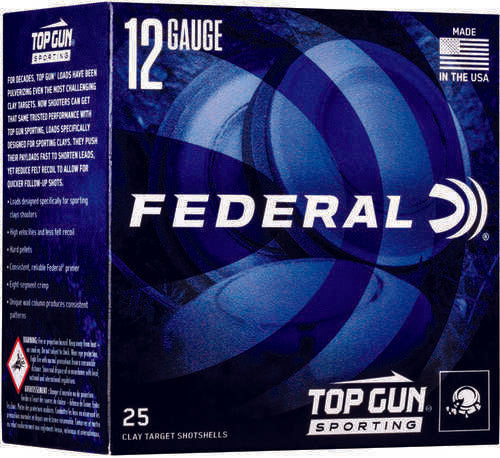 Federal Top Gun Sporting 12 Gauge 1 Oz 7.5 Shot 25 Box