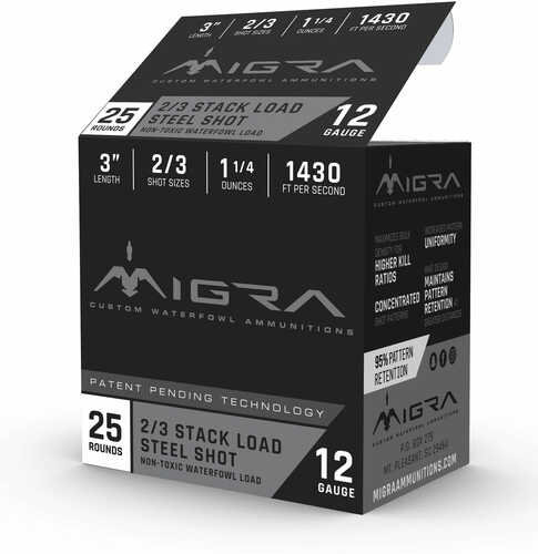 Migra 12 Gauge 3 Inch Steel Shotgun Ammunition 25 Rounds