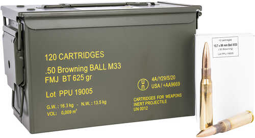 Prvi Partizan 50 BMG 625 Grain FMJ Ammunition 120 Rounds