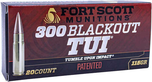 Fort Scott 300 Blackout 115Gr TUI Copper Ammo 20Rd
