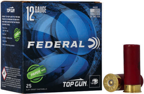 Federal Top Gun Paper Wad 12 Gauge 2.75 Inch One Eighth Oz