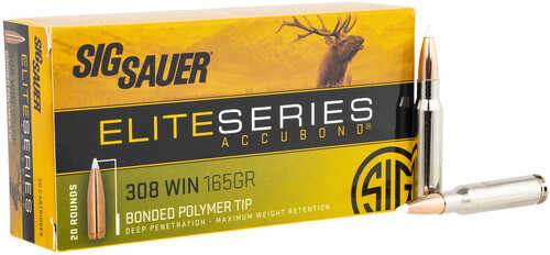 Sig Sauer 308 Winchester 165 Grain AccuBond Ammo 20 Rounds
