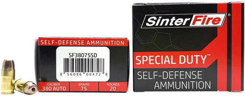 SinterFire 380 ACP 75 Grain Hollow Point – Lead Free Frangible Design