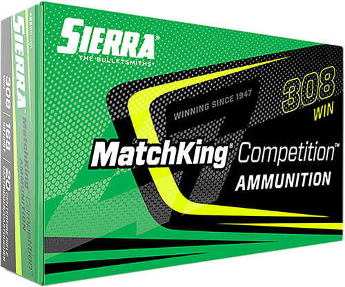 Sierra MatchKing Competition 308 Win 168 Gr BTHP Ammo 20 Round Box
