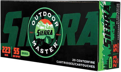 Sierra Outdoor Master 223 Rem 55 Grain HP BT Ammo - 20 Rounds
