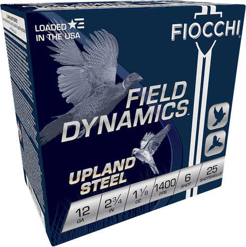 Fiocchi 12HVST6 Upland Steel 12 GA Shotshell 2.75 6 Shot