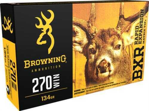 Browning 270 Win 134Gr E-Tip Ammunition 20 Rounds