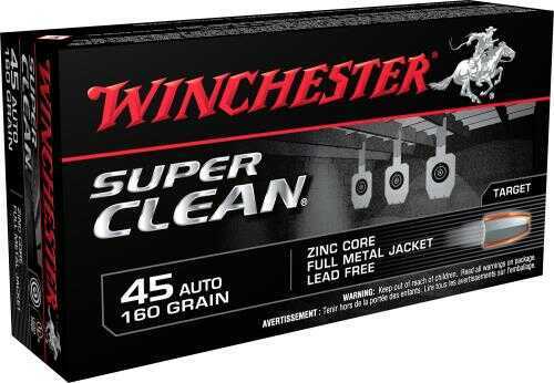 Winchester 45 ACP 165 Grain Full Metal Jacket – Lead Free Super Clean Ammunition