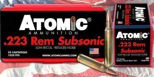 Atomic Subsonic 77 Grain HPBT 223 Remington 50 Rounds