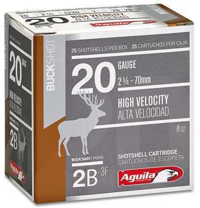 Aguila 20 Gauge Buckshot 25 Rounds Lead Shotshells