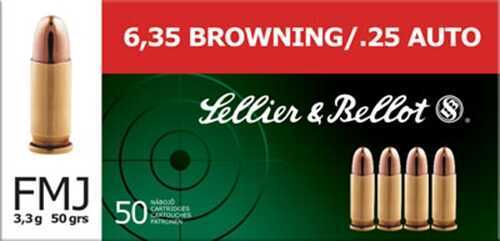 Sellier & Bellot 25 ACP Ammunition – Reliable Full Metal Jacket Performance