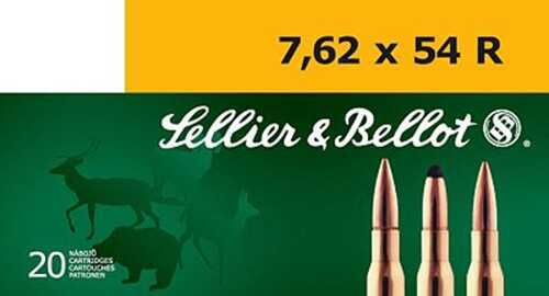 Sellier & Bellot 7.62x54mm Russian 180gr FMJ Ammo 20 Rds