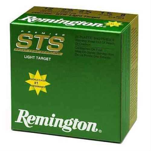 A green box of Remington 12 Gauge 2 3/4 1 1/8 oz Lead #7 1/2 ammunition (250 rounds) features yellow starbursts and bold Remington branding on the front.