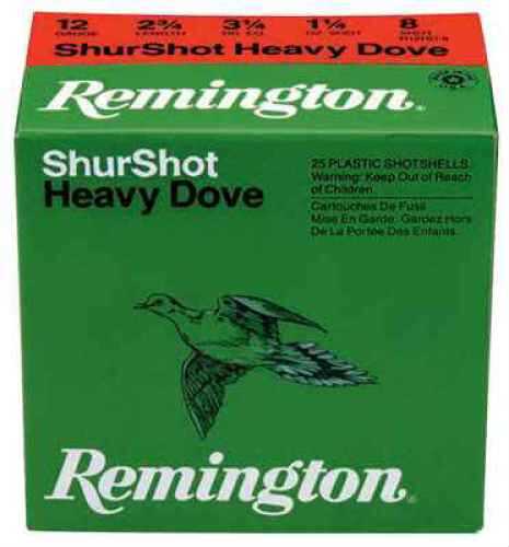 Remington 12 Gauge Heavy Dove Loads 25 Rounds 1 1/8 Oz 8