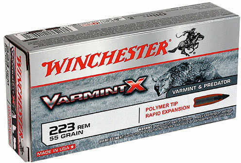 Winchester 223 Remington 55 Grain Varmint X Ammo 20 Rounds