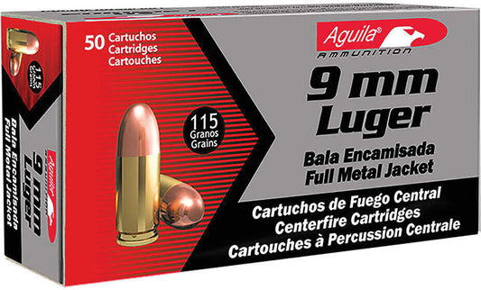 Aguila 9mm Luger 115 Grain Full Metal Jacket – Reliable Performance for Target Shooting
