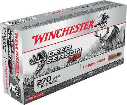 Winchester 270 WSM 130 Grain Extreme Point Ammo, 20 Rounds