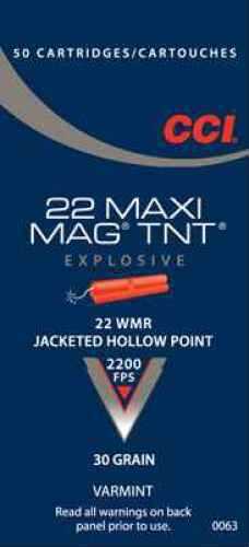 CCI 22 Winchester Magnum Rimfire Ammunition - 30 Grain Hollow Point for Small Game Hunting and Plinking
