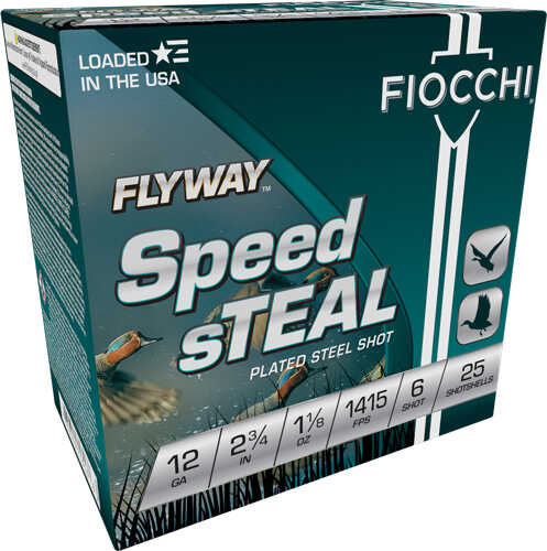 Fiocchi Flyway Steel 12 Gauge 2.75 Size 6 1415 FPS 1.125 oz