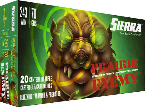 Sierra Prairie Enemy 243 Winchester 70Gr Blitzking Ammo