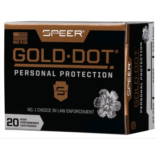 Speer Gold Dot 9mm Luger Ammunition – High Velocity Hollow Point 124 Grain