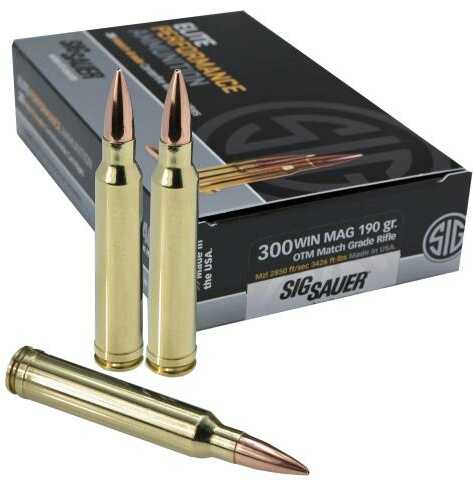 Sig Sauer 300 Winchester Magnum 190 Grain Open Tip Match Ammo 20 Rounds