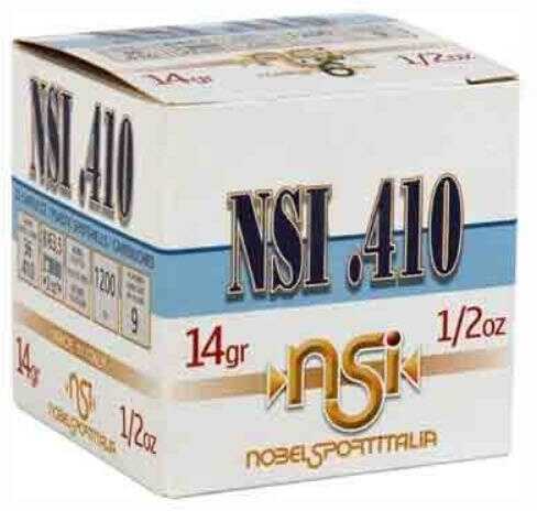 Nobel Sport 410 Gauge 25 Rounds Lead Shot One Half Ounce Eight