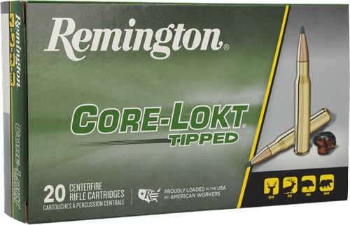 Remington 308 Winchester 180 Grain Core-Lokt Tipped Ammo, 20 Rounds