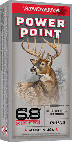 Winchester Super-X 6.8 Western 170gr Power Point Ammo 20 Rounds