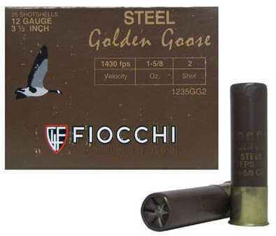Fiocchi 12 Gauge 25 Rounds Steel Shot Ammunition Size 2