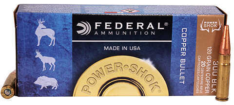 Federal 300 AAC Blackout 120gr Power Shok Copper 20 Rounds