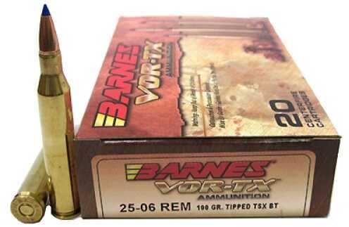 Barnes VOR-TX 25-06 Remington 100 Grain TTSX-BT 20 Rounds