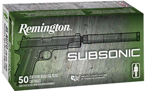 Remington Subsonic 45 ACP Ammunition – 230 Grain Flat Nose for Enhanced Accuracy