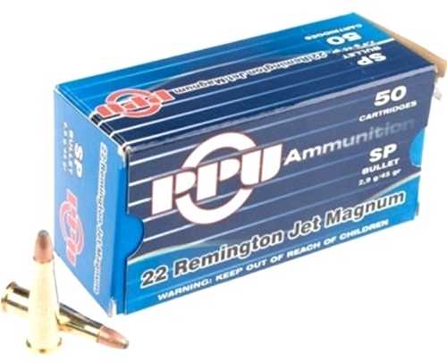PPU 22 Remington Jet 45 Gr Soft Point Ammo 50 Rounds