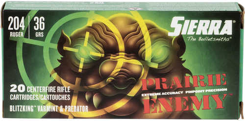 Sierra 204 Ruger 36 Grain Polymer Tip Ammunition 20 Rounds