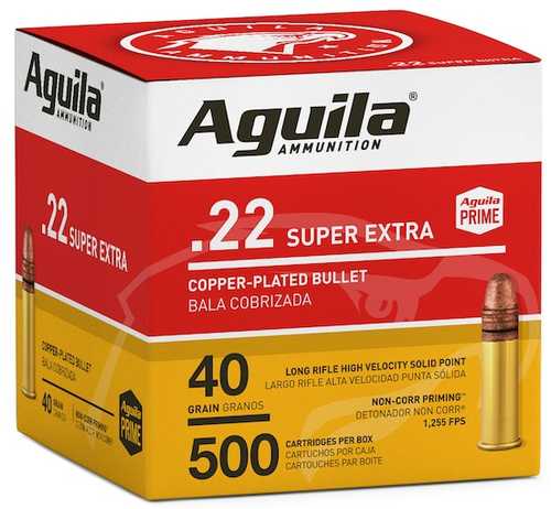 Aguila 22 Long Rifle Ammunition - High Velocity 40 Grain Plated Lead for Target Shooting