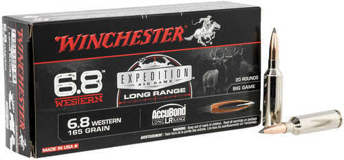 Winchester 6.8 Western 165 Gr AccuBond Ammo 20 Rounds
