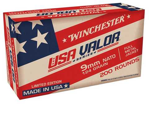 Winchester 9mm Luger 124 Gr Full Metal Jacket – Reliable Performance with 200 Rounds