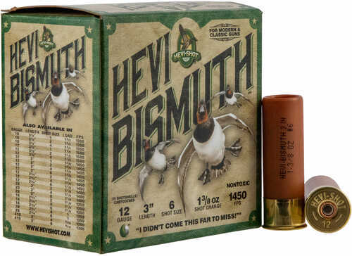 Hevi-Bismuth Waterfowl 12 Gauge 3 Inch 1 3 Eighths Oz25Rounds