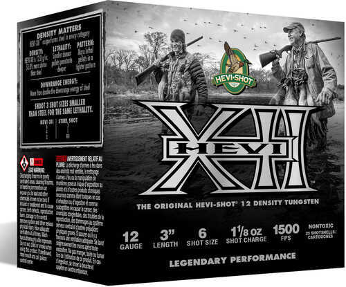 HEVI SHOT 12 GAUGE 25 BOX 3 INCH ONE EIGHTH OZ 6 SHOT