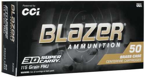 CCI 30 Super Carry 115 Grain FMJ Ammo – Reliable Performance with 50 Rounds