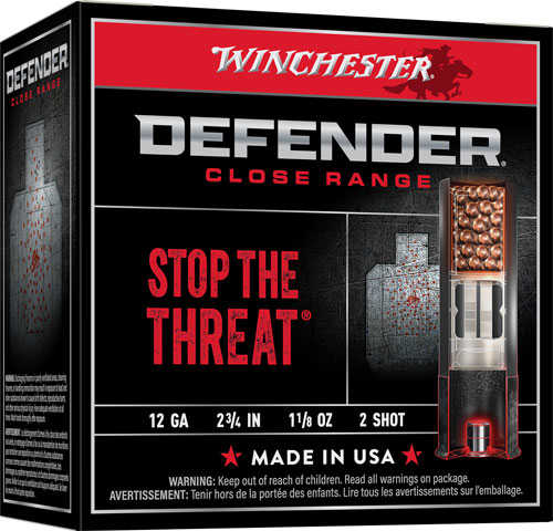 Winchester Defender 12 Gauge 2.75 Inch 25 Rounds Size 2