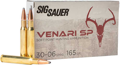 Sig Sauer Venari 30-06 Springfield 165 Gr Soft Point Ammo - 20 Rounds