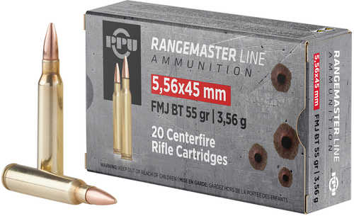 PPU Rangemaster 5.56 NATO 55 Gr FMJBT Ammo 1000 Rounds