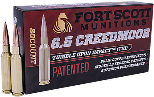 Fort Scott 6.5 Creedmoor TUI 130Gr Solid Copper Ammo 20/Box