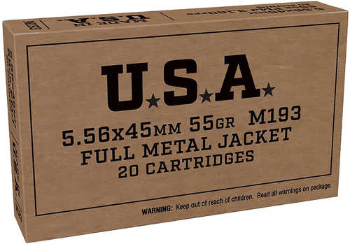 Winchester 5.56x45mm NATO 55gr FMJ Ammo, 20 Rounds
