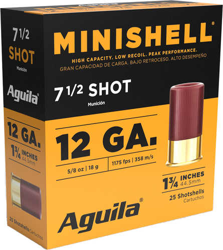 Aguila Minishell 12 Gauge 1.75 Five Eighth Oz Shot 25 Box