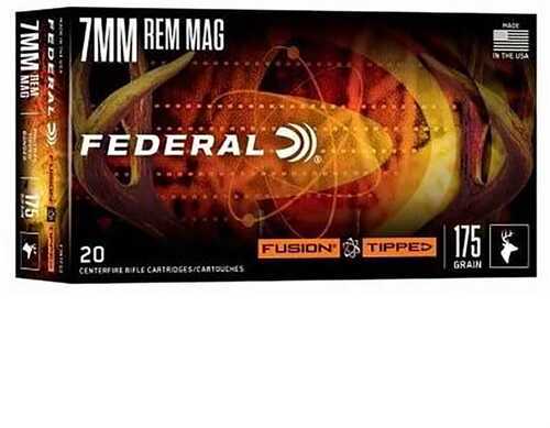 Federal Fusion 7mm Rem Mag Rifle Ammo 175 Grain Polymer Tip